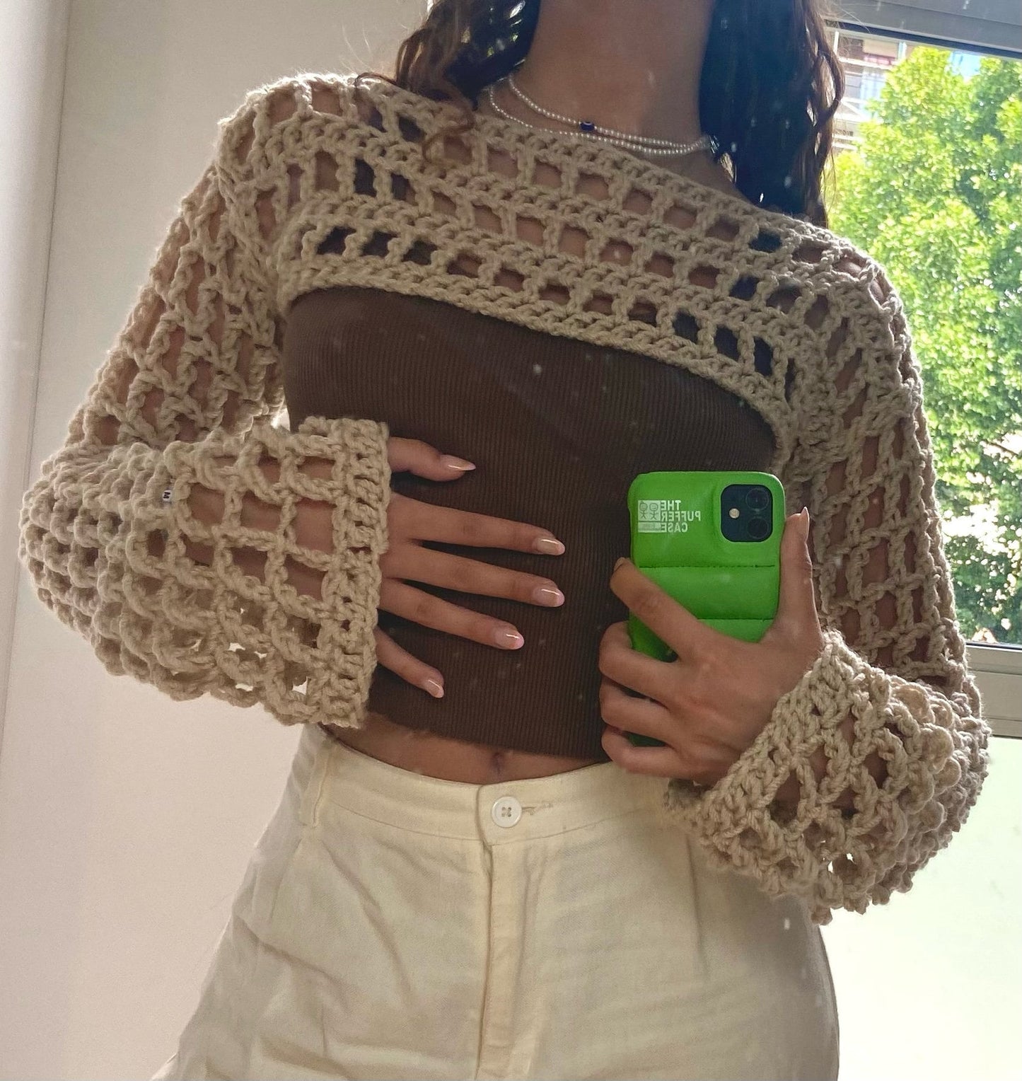 Crochet Mesh Jumper/Shrug Pattern (Digital Download)