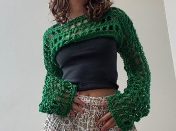 Crochet Mesh Jumper/Shrug Pattern (Digital Download)