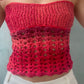 Crochet tube top with mesh pattern
