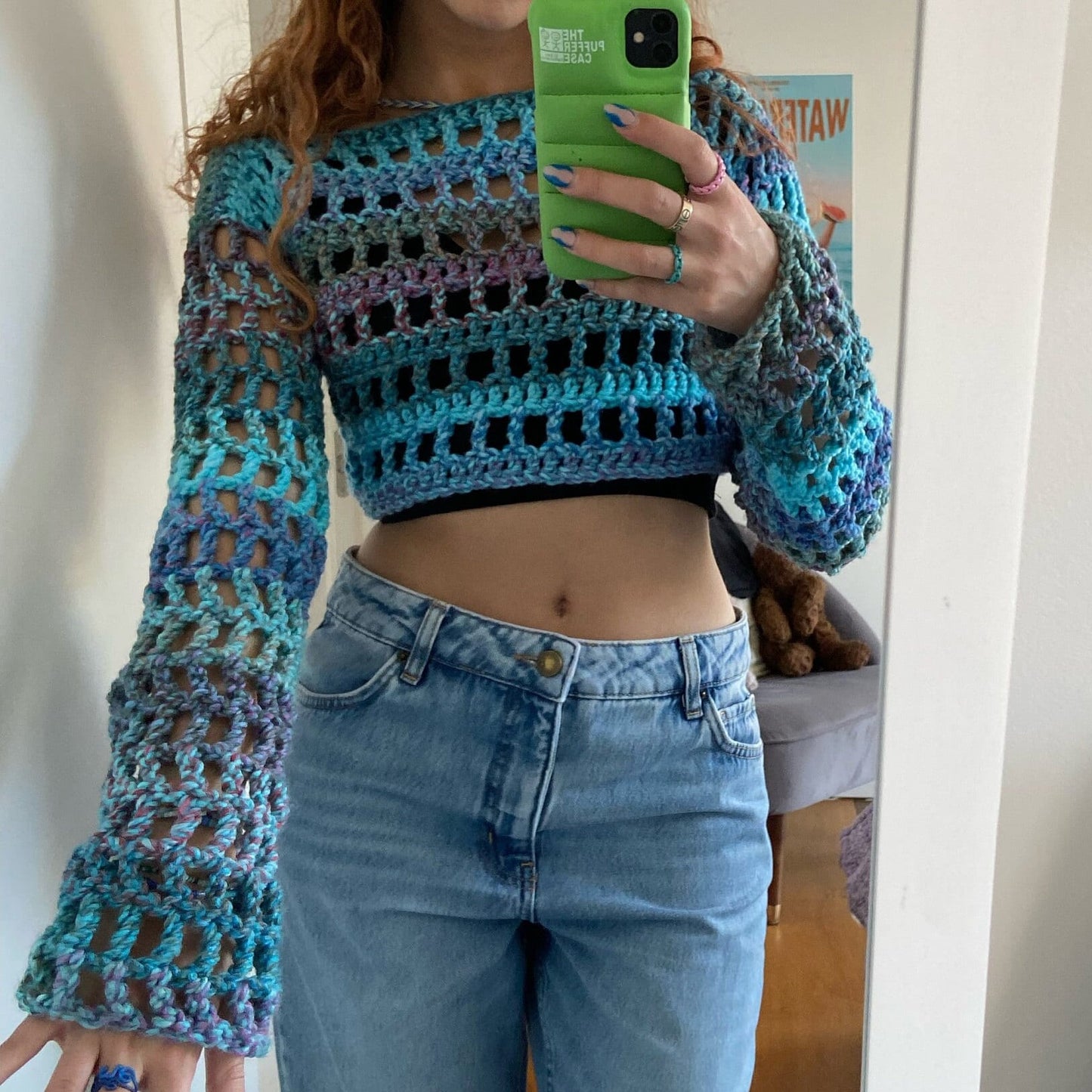 Crochet Mesh Jumper/Shrug Pattern (Digital Download)